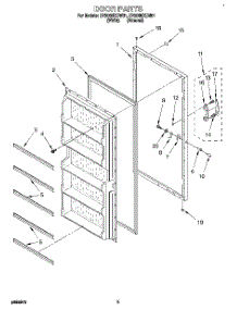 03 - Door parts for Whirlpool Freezer EV200NXDN01 from AppliancePartsPros.com