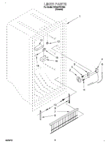 02 - Liner, Lit / Optional parts for Whirlpool Freezer EV200FXDN00 from AppliancePartsPros.com