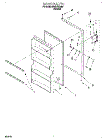 04 - Door parts for Whirlpool Freezer EV200FXDN00 from AppliancePartsPros.com