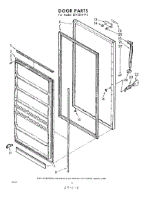 04 - Door , Lit / Optional parts for Whirlpool Freezer EEV201XA0 from AppliancePartsPros.com