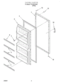 03 - Door parts for Whirlpool Freezer TVF15NRJW00 from AppliancePartsPros.com