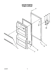 03 - Door parts for Whirlpool Freezer EV120FXAN00 from AppliancePartsPros.com