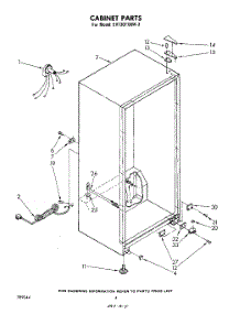 03 - Cabinet parts for Whirlpool Freezer EV130FXKW3 from AppliancePartsPros.com
