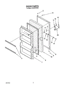 04 - Door parts for Whirlpool Freezer EV200FXXN00 from AppliancePartsPros.com