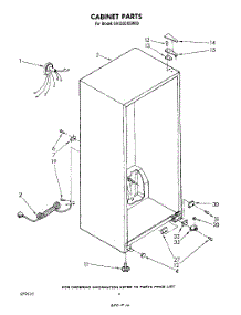 03 - Cabinet parts for Whirlpool Freezer EV130CXSW00 from AppliancePartsPros.com
