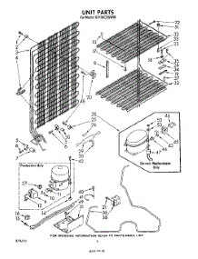 04 - Unit parts for Whirlpool Freezer EV130CXSW00 from AppliancePartsPros.com