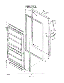 04 - Door , Lit / Optional parts for Whirlpool Freezer EV20VSXKW1 from AppliancePartsPros.com