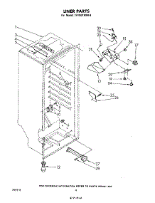 05 - Liner parts for Whirlpool Freezer EV190FXRW0 from AppliancePartsPros.com