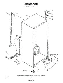 03 - Cabinet parts for Whirlpool Freezer EV110CXRW1 from AppliancePartsPros.com
