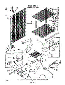 04 - Unit parts for Whirlpool Freezer EV190FXWW01 from AppliancePartsPros.com