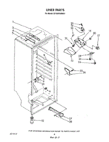 05 - Liner parts for Whirlpool Freezer EV190FXWW01 from AppliancePartsPros.com