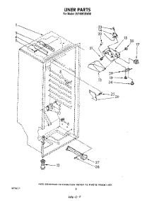 05 - Liner parts for Whirlpool Freezer EV190FXSW00 from AppliancePartsPros.com
