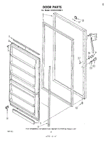 04 - Door , Lit / Optional parts for Whirlpool Freezer EV20VS1KW1 from AppliancePartsPros.com