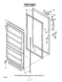 03 - Door , Lit / Optional parts for Whirlpool Freezer EEV163FW2 from AppliancePartsPros.com