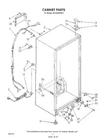 03 - Cabinet parts for Whirlpool Freezer EV15HEXPW0 from AppliancePartsPros.com