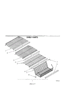 05 - Shelf parts for Whirlpool Freezer EV15HEXPW0 from AppliancePartsPros.com