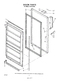 03 - Door , Lit / Optional parts for Whirlpool Freezer EEV163CW1 from AppliancePartsPros.com