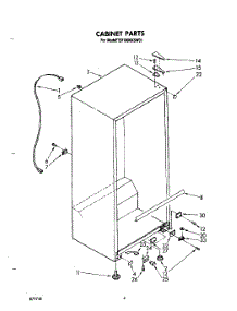 03 - Cabinet parts for Whirlpool Freezer EV190NXSW01 from AppliancePartsPros.com