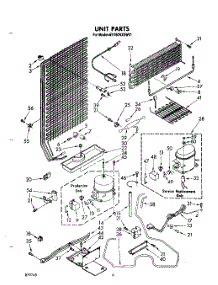 04 - Unit parts for Whirlpool Freezer EV190NXSW01 from AppliancePartsPros.com