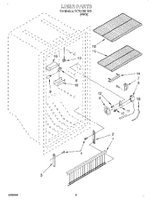 02 - Liner parts for Whirlpool Freezer SVF15NRHW01 from AppliancePartsPros.com