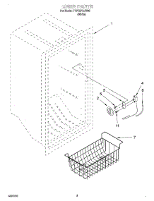 02 - Liner parts for Whirlpool Freezer TVF15FRJW00 from AppliancePartsPros.com
