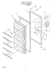 03 - Door parts for Whirlpool Freezer EV150NXEN01 from AppliancePartsPros.com