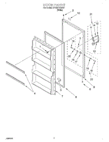 04 - Door parts for Whirlpool Freezer EV120FXGW07 from AppliancePartsPros.com