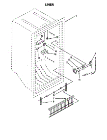 Liner parts for Whirlpool Freezer EV150FXG02 from AppliancePartsPros.com