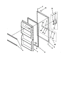 Door parts for Whirlpool Freezer EV150FXG02 from AppliancePartsPros.com