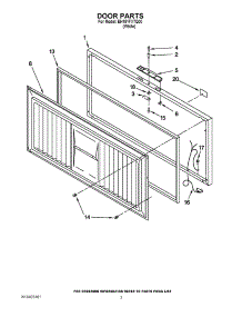 02 - Door Parts parts for Whirlpool Freezer EH151FXTQ00 from AppliancePartsPros.com