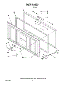 02 - Door Parts parts for Whirlpool Freezer EH225FXTQ00 from AppliancePartsPros.com