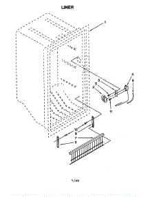 Liner parts for Whirlpool Freezer EV120FXG06 from AppliancePartsPros.com