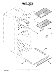 02 - Liner Parts parts for Whirlpool Freezer EV160NZTQ00 from AppliancePartsPros.com