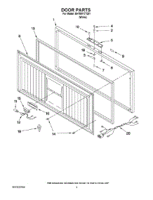 02 - Door Parts parts for Whirlpool Freezer EH155FXTQ01 from AppliancePartsPros.com
