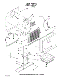 03 - Unit Parts parts for Whirlpool Freezer EV161NZTQ01 from AppliancePartsPros.com
