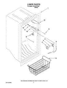 02 - Liner Parts parts for Whirlpool Freezer EV161FZTQ01 from AppliancePartsPros.com