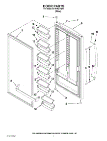 04 - Door Parts parts for Whirlpool Freezer EV181NZTQ01 from AppliancePartsPros.com