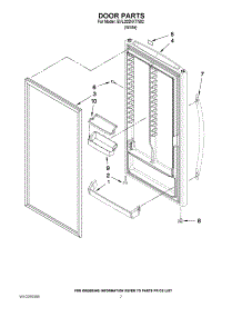 04 - Door Parts parts for Whirlpool Freezer EVL202NXTN02 from AppliancePartsPros.com