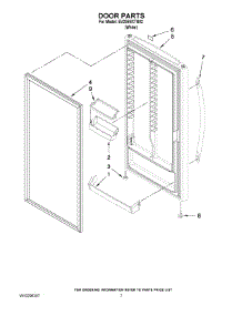 04 - Door Parts parts for Whirlpool Freezer EV205NXTN02 from AppliancePartsPros.com