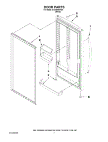 04 - Door Parts parts for Whirlpool Freezer EV205NXTN01 from AppliancePartsPros.com