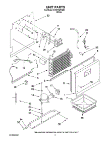 03 - Unit Parts parts for Whirlpool Freezer EV201NZTQ00 from AppliancePartsPros.com