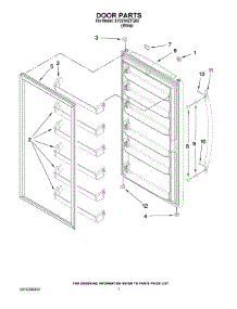 04 - Door Parts parts for Whirlpool Freezer EV201NZTQ00 from AppliancePartsPros.com