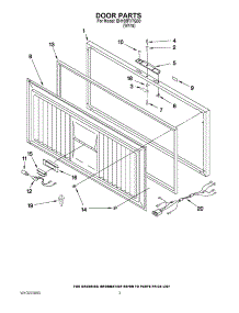 02 - Door Parts parts for Whirlpool Freezer EH185FXTQ00 from AppliancePartsPros.com