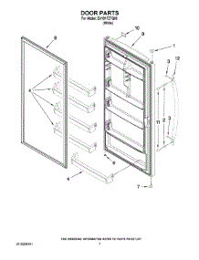 04 - Door Parts parts for Whirlpool Freezer EV181FZTQ00 from AppliancePartsPros.com