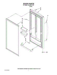 04 - Door Parts parts for Whirlpool Freezer EVL202NXTN01 from AppliancePartsPros.com