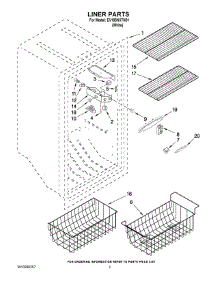 02 - Liner Parts parts for Whirlpool Freezer EV185NXTN01 from AppliancePartsPros.com