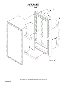 04 - Door Parts parts for Whirlpool Freezer EV185NXTN01 from AppliancePartsPros.com