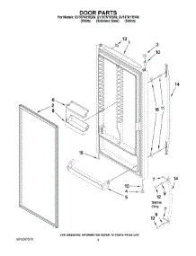 03 - Door Parts parts for Whirlpool Freezer EV187NYRV06 from AppliancePartsPros.com