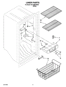 02 - Liner Parts parts for Whirlpool Freezer EVL165NXRQ00 from AppliancePartsPros.com