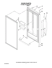 04 - Door Parts parts for Whirlpool Freezer 7EV187NYRV05 from AppliancePartsPros.com